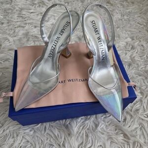 Stuart Weitzman Made in Spain Slingback Heels - Leather Size 7.5